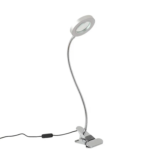 Reading Room Flexible Arm Usb Led Desk Lamp Clip-on Daylight Led Ring Desk Lamp With Magnifying Glass