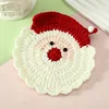 White Furry Santa Coaster