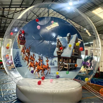 Customized Inflatable Snow Globe Christmas Decoration Factory Price Including Air Blower