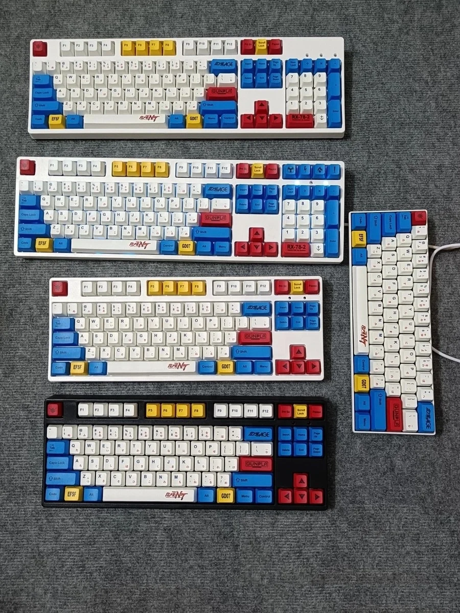 OEM профиль 126 клавиши краситель сублимационный семена GUNDAM Keycap PBT Набор колпачков с английской и японской раскладкой