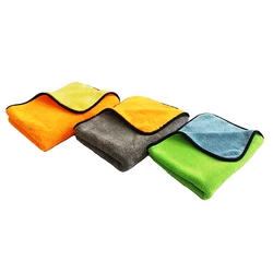 Супертолстые плюшевые тряпки из микрофибры для чистки автомобиля, 800 г/м2, 45 см x 38 см