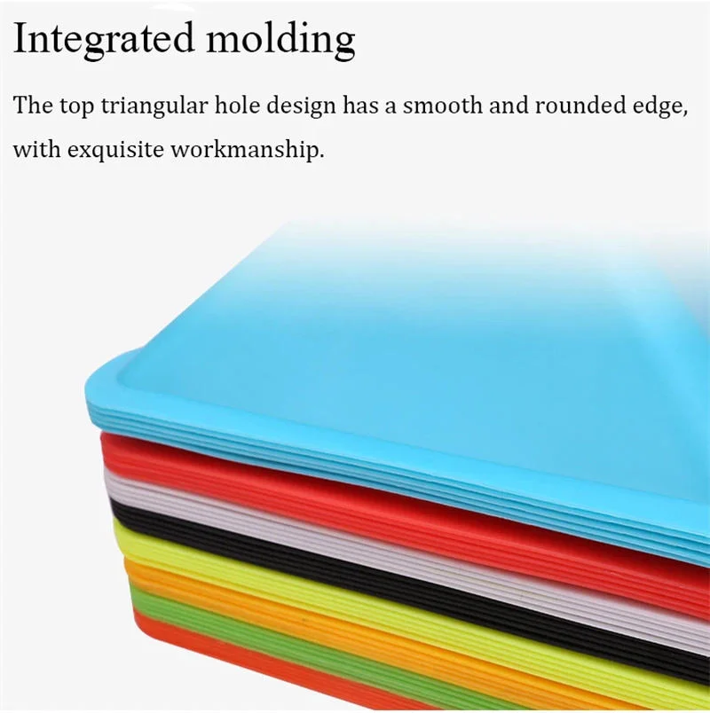 product football triangle training disks lightweight pe material durable soccer markers outdoor agility coordination cones cones-5