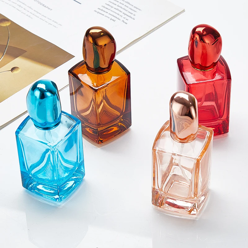 30ml 50ml Perfume Bottles - Colored Glass with Pump Sprayer
