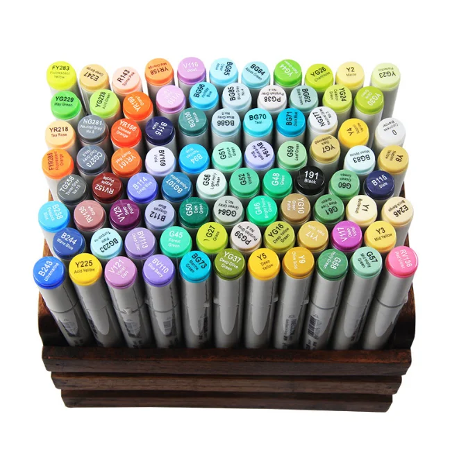 Finecolour Alcohol Based Markers Brush Dual Tip160 Colored Sketch Art ...