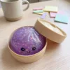 Gold-powder smiling face purple steamer basket-85 cm
