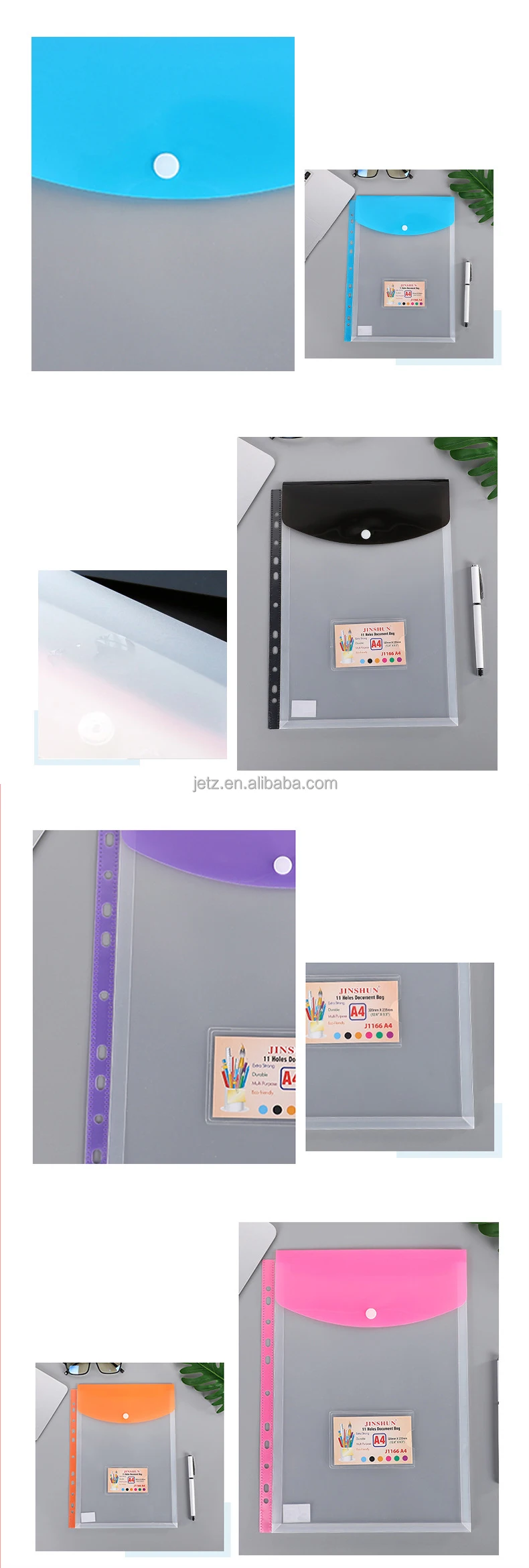 A4 Clear Transparent Plastic Poly PP Document Envelopes