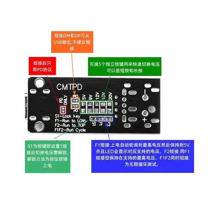 USB C Schnelllade Trigger Board Modul PD/QC Decoy Board Schnelllade USB Typ C Hochgeschwindigkeitsladegerät Power Delivery Boost Modul USB C Schnelllade Trigger Board Modul PD/QC Decoy Board Schnelllade USB Typ C Hochgeschwindigkeitsladegerät Power Delivery Boost Modul