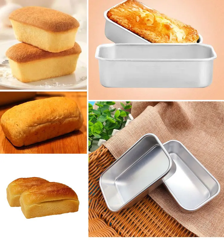 Set lot of 2 pcs forms  Bread Pan Loaf Aluminium Mold Borodinsky Home bread Cake 