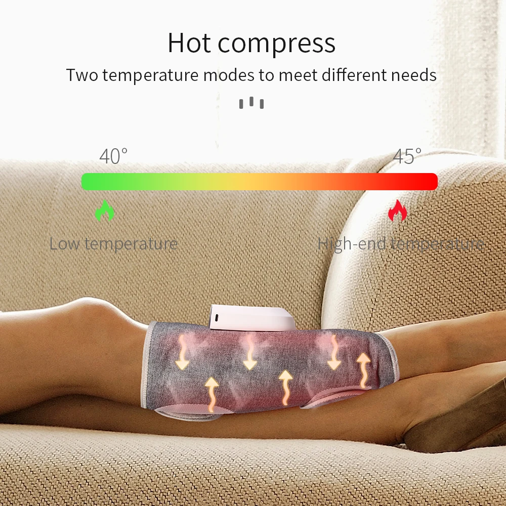 Single Cordless Chargeable Vibration Air Compression With Heating Portable Calf Massager
