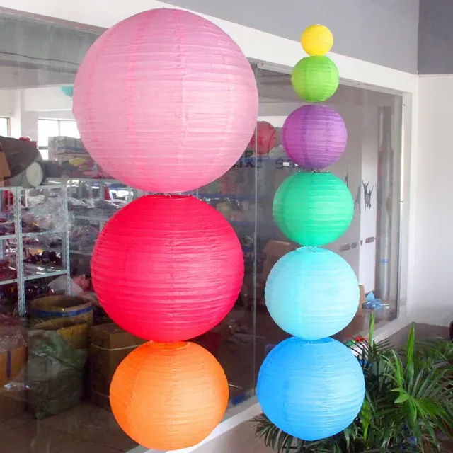 Customized colorful paper lantern 4-inch DIY folding paper lamp for birthday, holiday, and wedding decoration