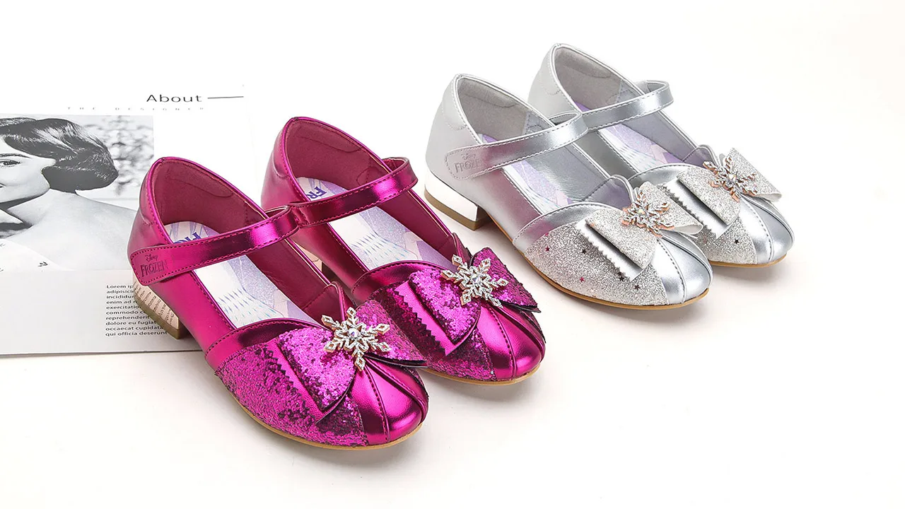 2023 New Fashion Children's Princess Shoes Glitter Party Dress Shoes For Girls Children Kids