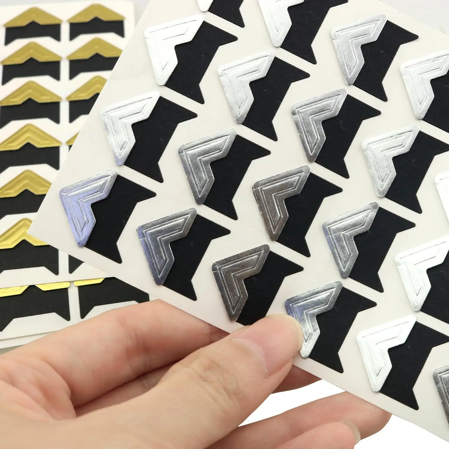 Colorful Photo Corners Stickers For Photo Album Scrapbook Adhesive Acid