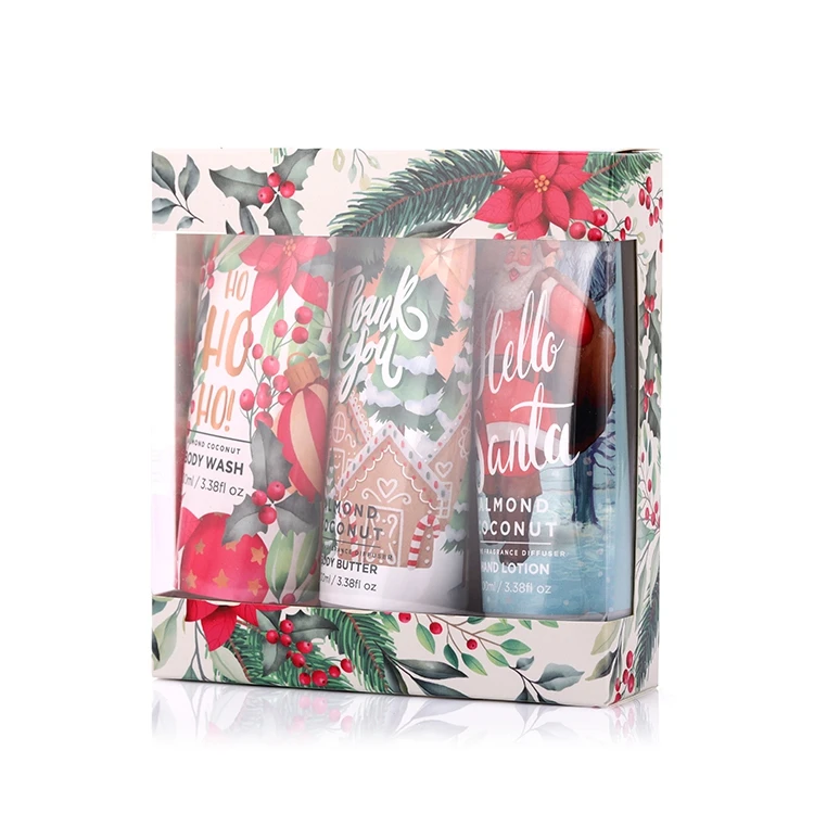 New Design 100ml Bath Set Body Wash Hand Lotion Body Butter for Spa Christmas Gift