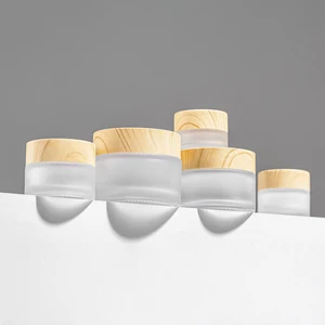 5g 10g 20g 30g 50g 60g 100g 50g 100g Frost Glass Jar with Wooden Pattern Lid