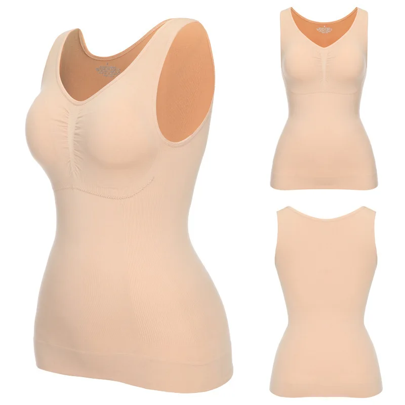 Padded Shaperwear Compression Camisole Body Shaper Woman Tummy
