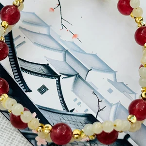 Wholesale Natural Jade Unique Fashion Design Retro Style Women's Bracelet