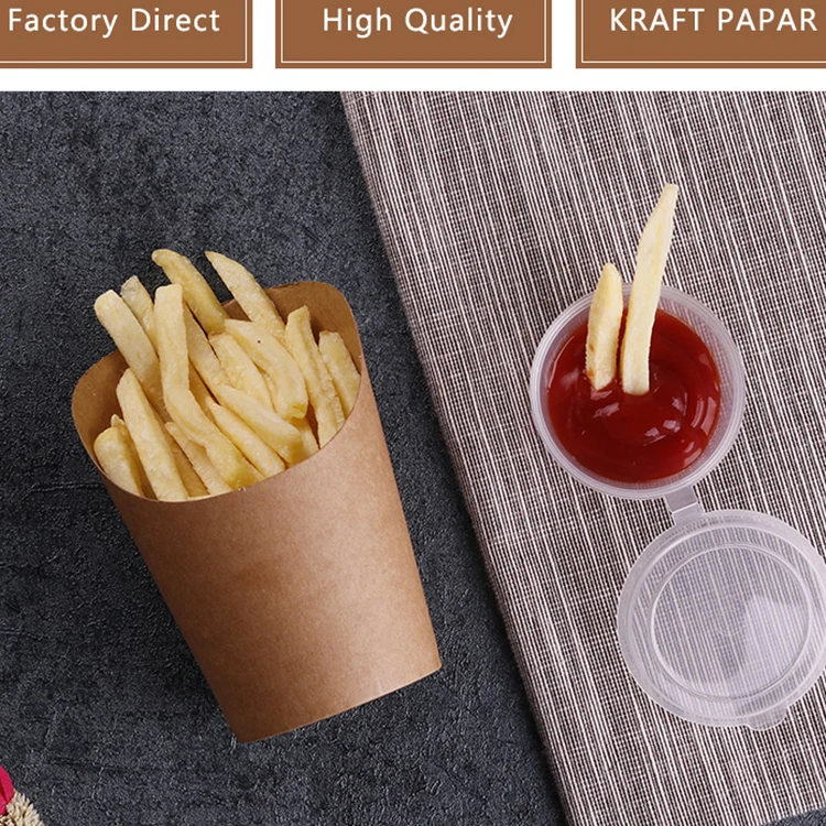 Kraft Paper Fries scoop Cup