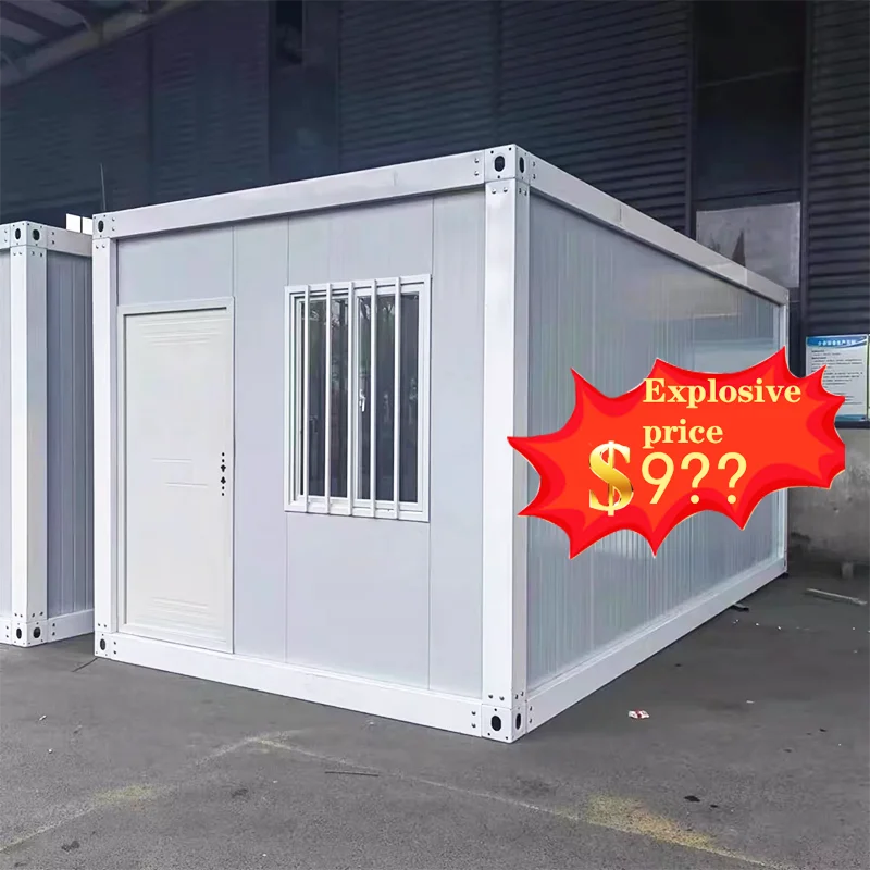 รองรับการปรับแต่ง 20ft บ้านมาตรฐาน แฟตแพ็กคอนเทนเนอร์ บ้านสำเร็จรูปขายด่วน