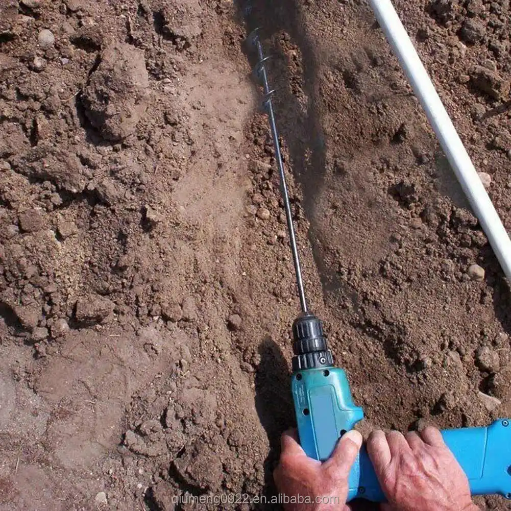 Gardening Drill bit Hexagonal bit Alloy Short Rod Plant Twist Drill for Planting Bedding Bulbs Seedling Ground. 
