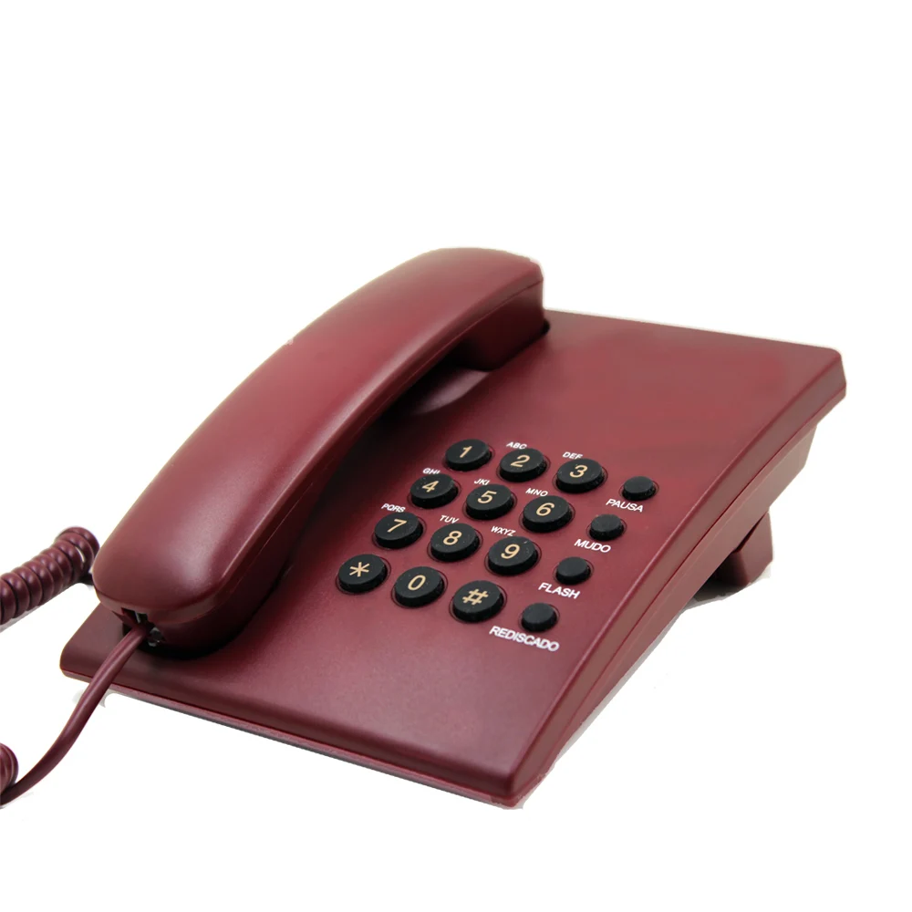 Basic phone analog home business corded landline telephone set for office use