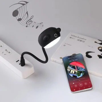 
 Светодиодная настольная лампа для ухода за глазами с USB-портом, USB-лампа с BT-динамиком для ноутбука  