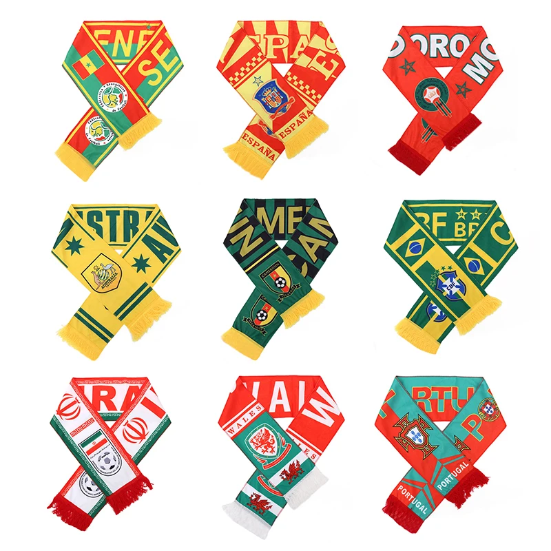 Бесплатный образец логотип на заказ шарф для фанатов футбольной команды фанаты флаг баннер футбольные чарлидеры индивидуальные фанатские шарфы