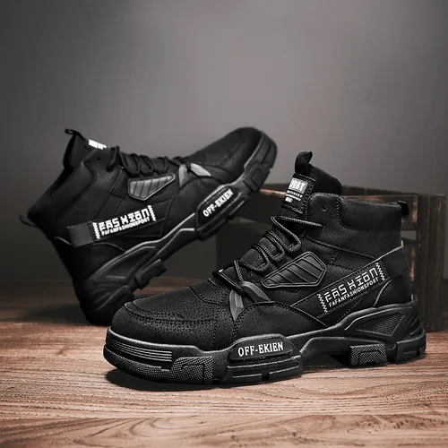 Autumn Winter Men's Rubber Snow Boots Warm Working Lace Up Boot Shoes Boots For Men