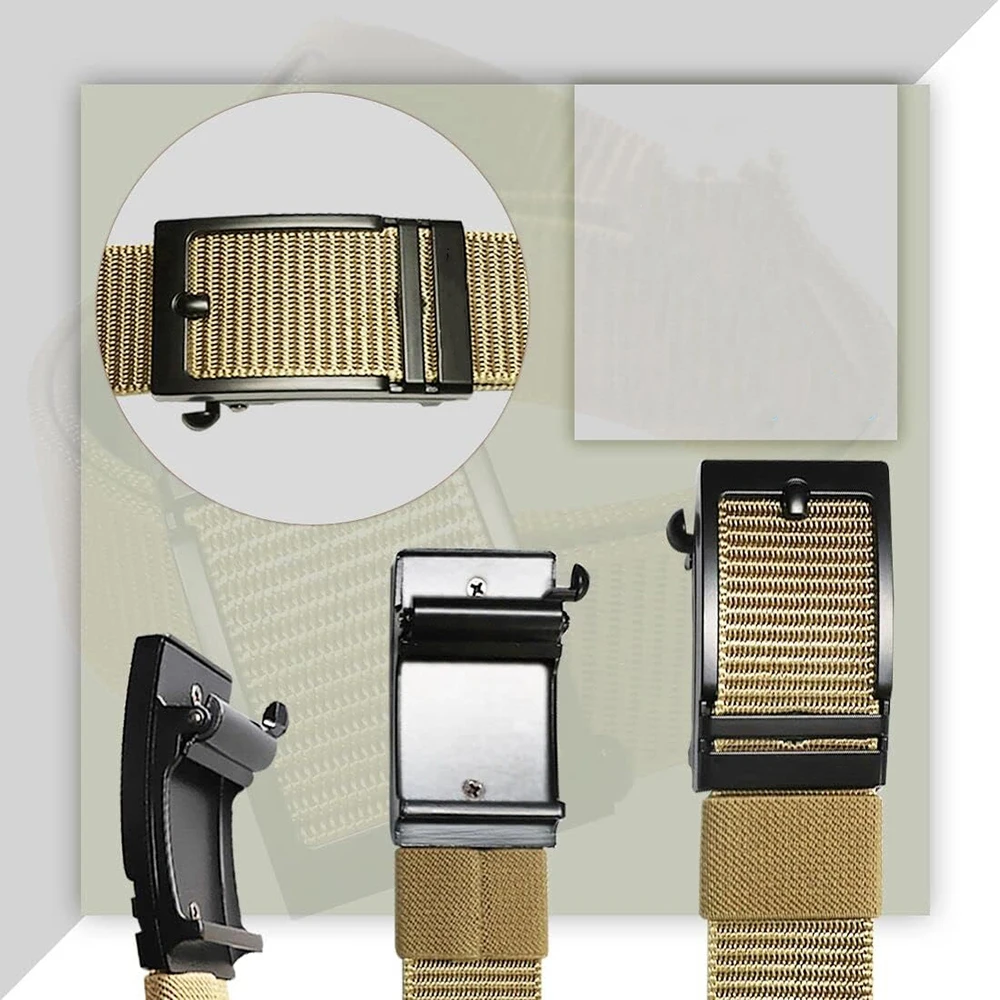 Men's Tactical Wear-resistant Multifunctional Belt Breathable Nylon Webbing Fully Adjustable Casual Belt Strap Belt