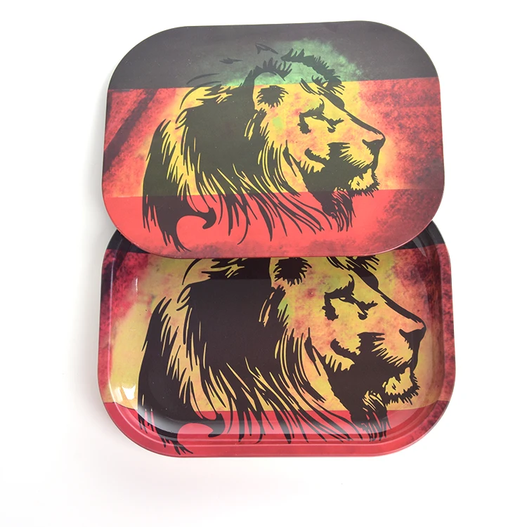 2020 Newest JL-003Z Hot Sale Custom Tin Rolling tray Tobacco Metal Rolling Tray with Magnetic Lid