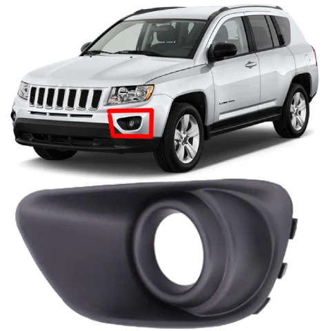 Front Bumper fog lamp cover For Jeep Compass 2011 - 2017