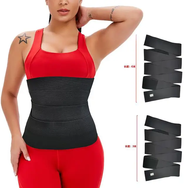 Fashion Adjustable Stretch Wrap Sport Fitness Abdominal Bandage Waist Wrap Trainer Female Lower Belly Fat