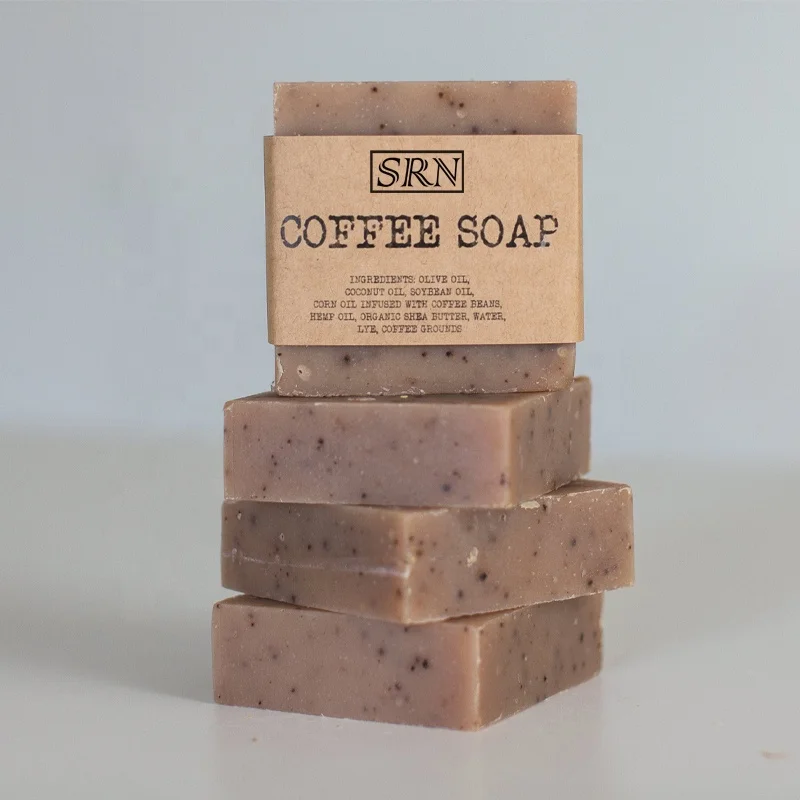 Отбеливающее отшелушивающее Глубокое Очищающее натуральное органическое мыло для тела ручной работы кофейного