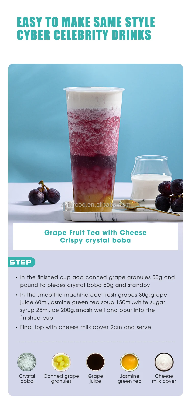 1kg Natural Original Konjac Jelly Crystal Boba For Bubble Tea Buy