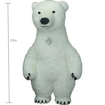 Customized Stage performance inflatable walking mascot polar bear costumes for city parade/inflatable activity plush polar bear