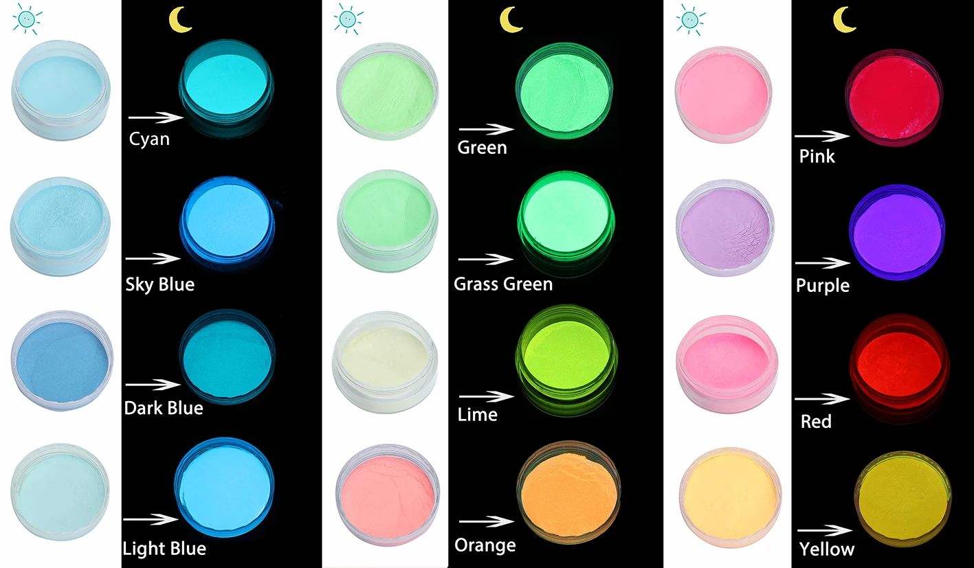 Phosphorescent Pigment Manufacturer Luminous Pigment Phosphorescent Powder Glow In The Dark ...