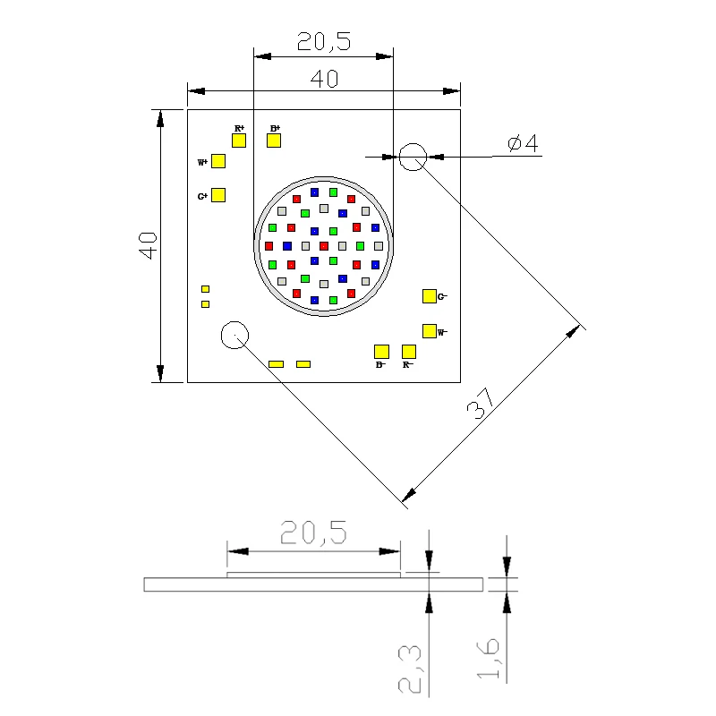 Alibaba.com: 4 in 1 COB RGBW LED Array 100Watt 200W Stage Lighting High ...