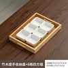 Original color handle tray [35*25*4] 6-compartment square dish