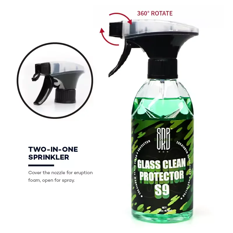 Surainbow S9 Glass Treatment and Cleaner Car Glass Cleaner Spray Glass and Window Cleaner Spray Bottle