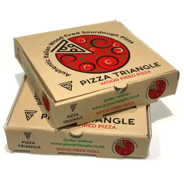 2023 New Hot Selling Pizza Box, 33 35 CM 7/9/12 inch corrugated cardboard pizza packaging can be customized with your own logo