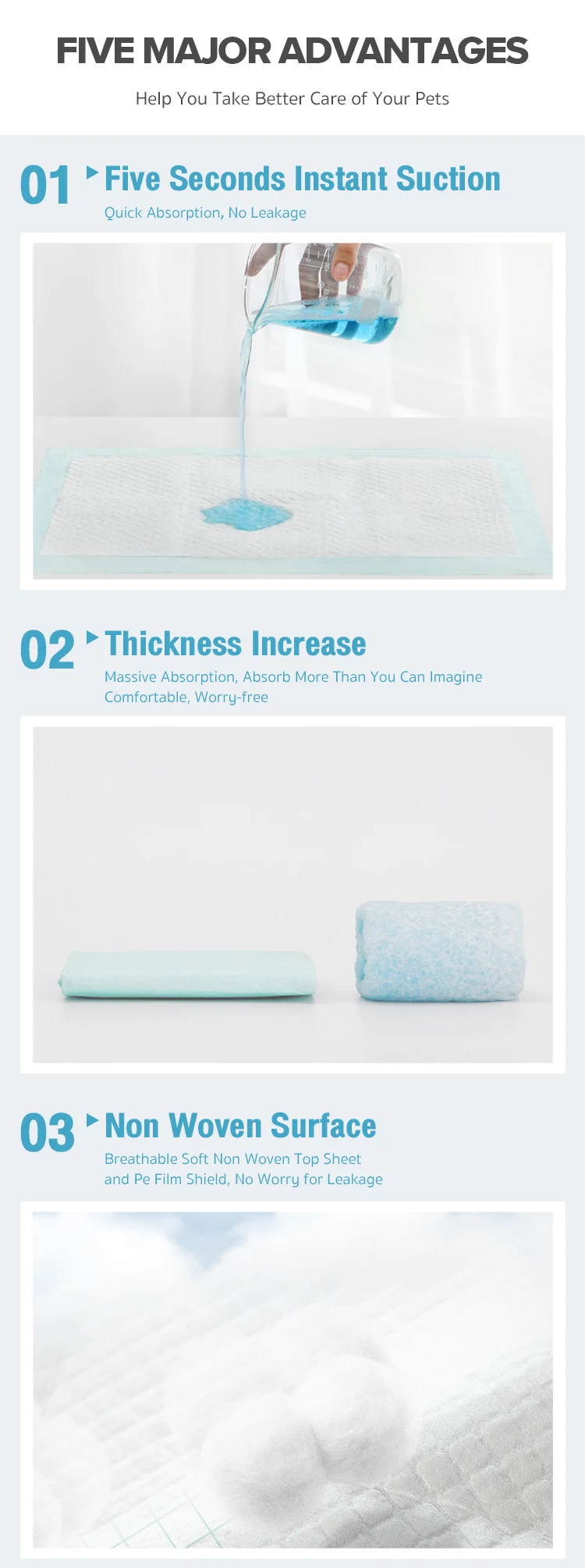 Breathable Disposable Bamboo Charcoal Soft Pet Urine Puppy Pee Pads