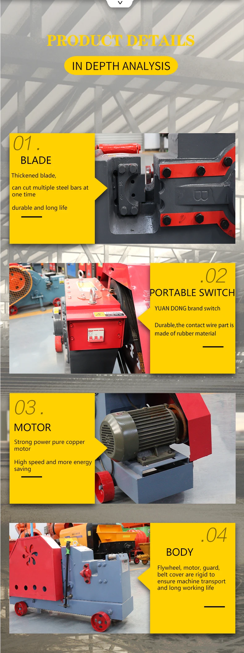 GQ40 Rebar Cutter Heavy Duty Cutting Steel Bar Cutter Machine Construction Machinery Round Steel Rebar Cutter Machine supplier