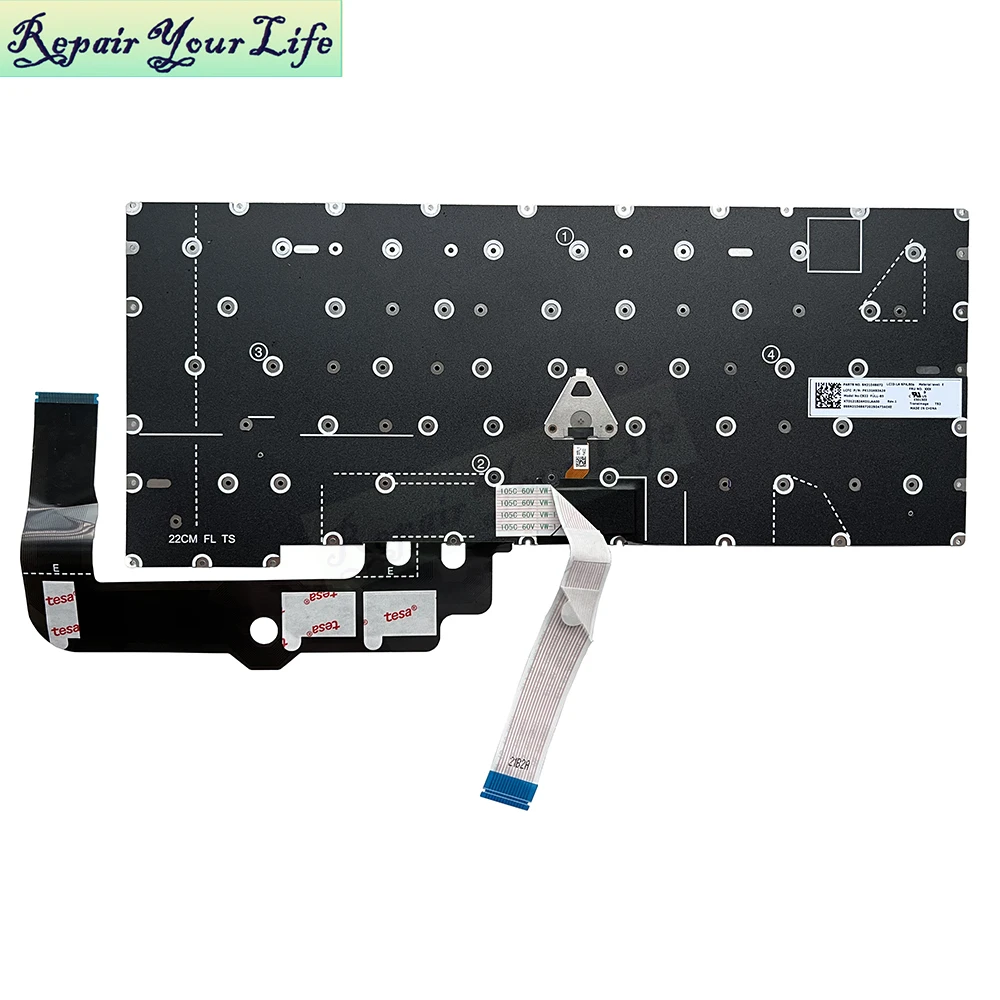 LA Latin No Backlit Laptop Keyboard for Lenovo Thinkpad T14s Gen 3 E14 R14 Gen5 T14p Gen1 E14 GEN 5 SN21D68672 Keyboard