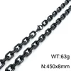 Black necklace, 45cm long = KN198346-Z