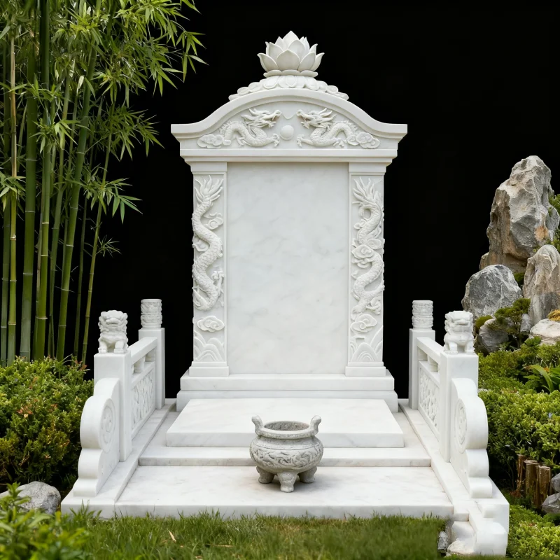 product bianco carrara marble tombstones and monuments with angel  heart shape headstone design for cemetery white marble tombstone-2