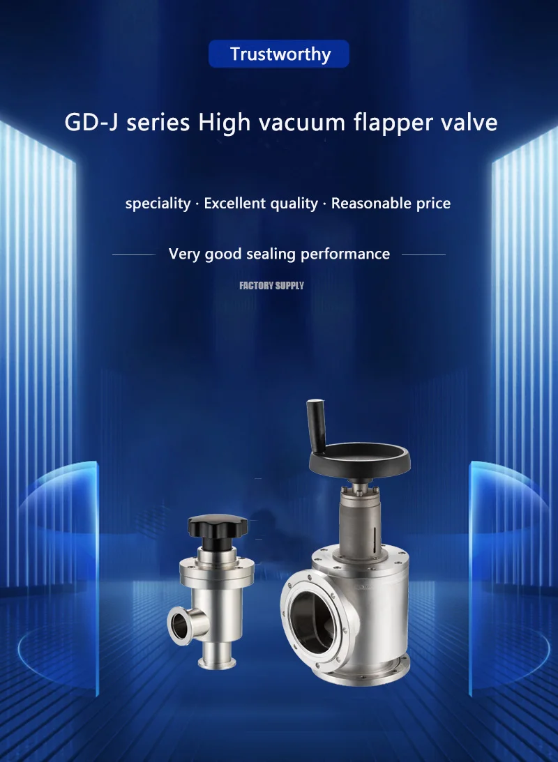 Stainless Steel Gd-j100 Manual High Vacuum Baffle Valve Factory