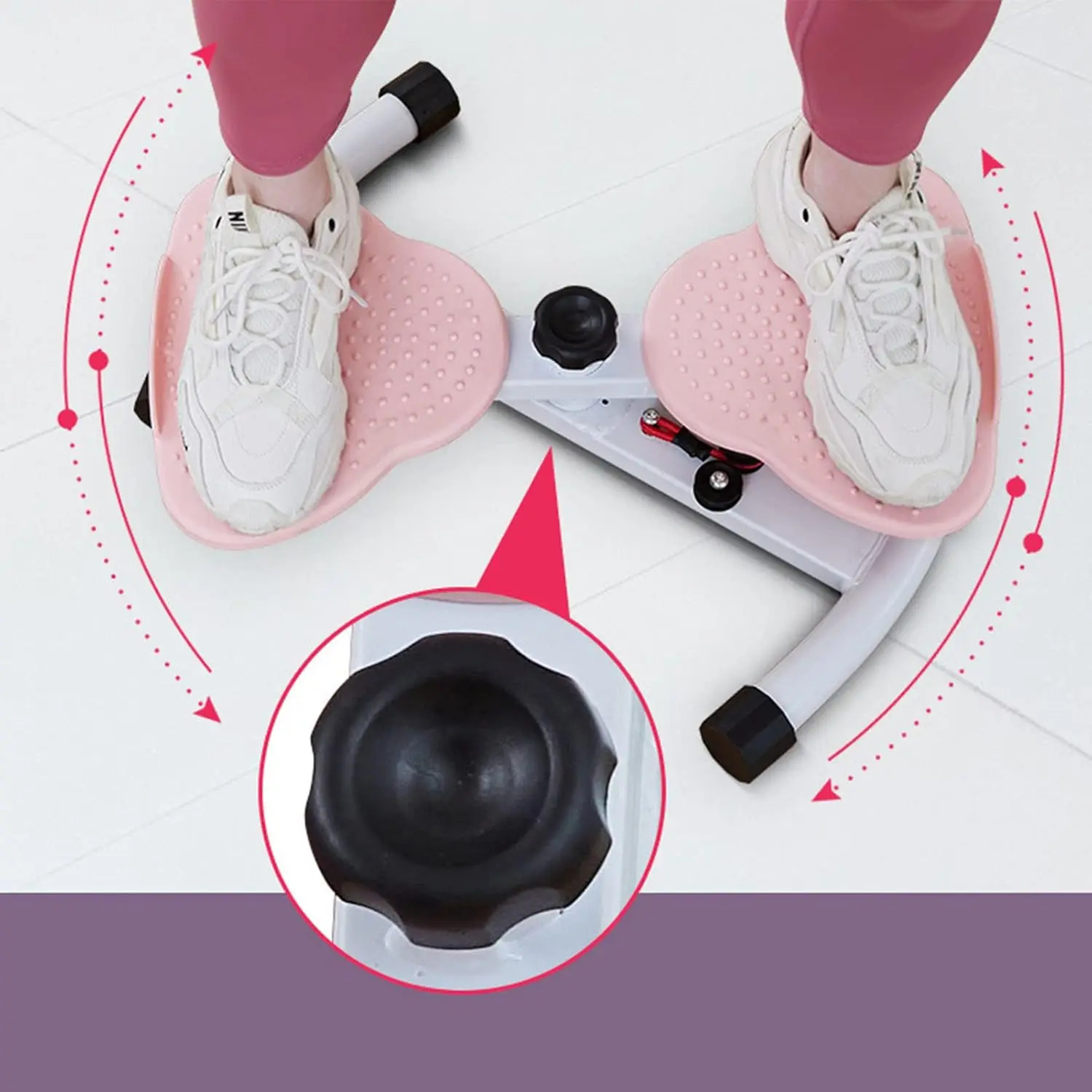 Waist Twisting Disc Exercise Board With Drawstring And Foot Massage - Home Fitness Twister