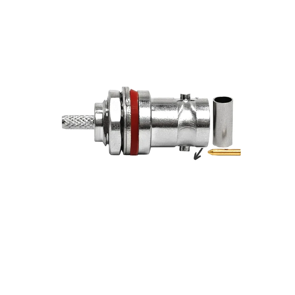 RG316 RG174 LMR100 Cable WithJack Waterproof BNC Female Connector Crimp for Front Mount Bulkhead Coaxial Connectors