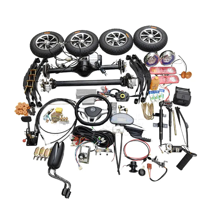 48 В/60 в Автомобильная туристическая тележка для гольфа электрическое четырехколесное шасси обеденный автомобильный дисковый тормоз передняя ось задняя ось аксессуары в сборе