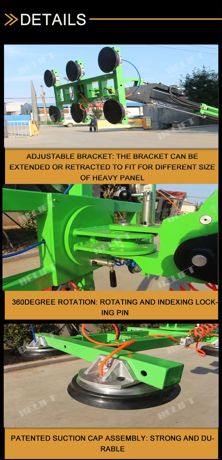 300kg to 800kg Electric Granite Marble Slab Lifting Equipment