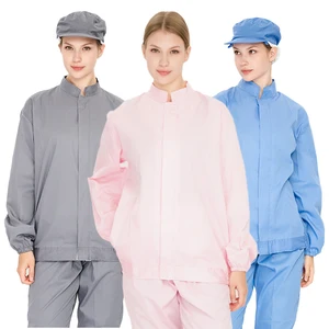 Wholesale Custom Long Sleeve Food Factory Workshop Workwear Food Processing Industry Worker Uniform Dustproof Clothing Set